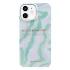 For iPhone 12 Painted Pattern PC Phone Case(Matcha Green) - 1