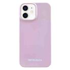 For iPhone 12 Painted Pattern PC Phone Case(Pink) - 1