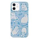 For iPhone 12 Painted Pattern PC Phone Case(Funny Cat) - 1