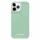 For iPhone 11 Pro Max Painted Pattern PC Phone Case (Green) - 1