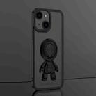 For iPhone 13 Electroplate Astronaut Holder Phone Case(Black) - 1