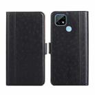 For Realme C21 Ostrich Texture Flip Leather Phone Case(Black) - 1