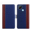 For Realme C21 Ostrich Texture Flip Leather Phone Case(Blue) - 1