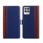 For Realme 8i Ostrich Texture Flip Leather Phone Case(Blue) - 1