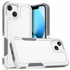 For iPhone 14 Soft TPU Hard PC Phone Case (White) - 1