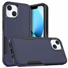 For iPhone 14 Soft TPU Hard PC Phone Case (Dark Blue) - 1