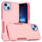 For iPhone 14 Plus Soft TPU Hard PC Phone Case (Pink) - 1