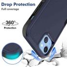 For iPhone 14 Plus Soft TPU Hard PC Phone Case (Dark Blue) - 3