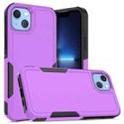 For iPhone 14 Plus Soft TPU Hard PC Phone Case (Purple) - 1