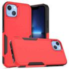 For iPhone 14 Plus Soft TPU Hard PC Phone Case (Red) - 1