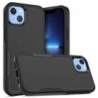 For iPhone 14 Plus Soft TPU Hard PC Phone Case (Black) - 1