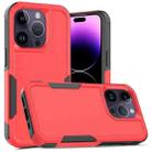 For iPhone 14 Pro Max Soft TPU Hard PC Phone Case (Red) - 1