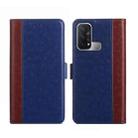 For OPPO Reno5 A Ostrich Texture Flip Leather Phone Case(Blue) - 1