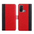 For OPPO Reno5 A Ostrich Texture Flip Leather Phone Case(Red) - 1