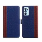 For OPPO Reno6 Pro 5G Ostrich Texture Flip Leather Phone Case(Blue) - 1