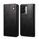 For OPPO A57/Realme Q5i/Realme V23/Realme Narzo 50 5G /A77 5G/A57 4G Oil Wax Crazy Horse Texture Leather Phone Case(Black) - 1