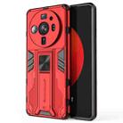 For Xiaomi 12S Ultra Supersonic PC + TPU Shock-proof Protective Phone Case with Holder(Red) - 1