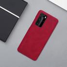 For Huawei P40 Pro NILLKIN QIN Series Crazy Horse Texture Horizontal Flip Leather Case with Card Slot(Red) - 1