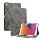Tiger Pattern PU Tablet Case With Sleep / Wake-up Function For iPad 10.2 2019/Air 2019 10.5/10.2 2020/2021(Grey) - 1