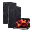 For iPad Pro 12.9 2022 / 2021 / 2020 Tiger Pattern PU Tablet Case with Sleep / Wake-up Function(Black) - 1