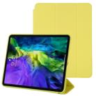 For iPad Pro 11 2022 / 2021 / 2020 3-fold Horizontal Flip Smart Leather Tablet Case with Sleep / Wake-up Function & Holder(Yellow) - 1