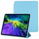 For iPad Pro 11 2022 / 2021 / 2020 3-fold Horizontal Flip Smart Leather Tablet Case with Sleep / Wake-up Function & Holder(Blue) - 1