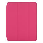 For iPad Pro 11 2022 / 2021 / 2020 3-fold Horizontal Flip Smart Leather Tablet Case with Sleep / Wake-up Function & Holder(Rose Red) - 2