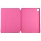 For iPad Pro 11 2022 / 2021 / 2020 3-fold Horizontal Flip Smart Leather Tablet Case with Sleep / Wake-up Function & Holder(Rose Red) - 4