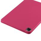For iPad Pro 11 2022 / 2021 / 2020 3-fold Horizontal Flip Smart Leather Tablet Case with Sleep / Wake-up Function & Holder(Rose Red) - 5