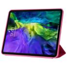 For iPad Pro 11 2022 / 2021 / 2020 3-fold Horizontal Flip Smart Leather Tablet Case with Sleep / Wake-up Function & Holder(Rose Red) - 6