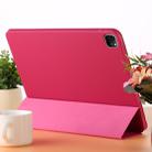 For iPad Pro 11 2022 / 2021 / 2020 3-fold Horizontal Flip Smart Leather Tablet Case with Sleep / Wake-up Function & Holder(Rose Red) - 7