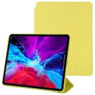 For iPad Pro 12.9 inch (2020/2021) 3-fold Horizontal Flip Smart Leather Tablet Case with Sleep / Wake-up Function & Holder(Yellow) - 1