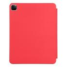 For iPad Pro 12.9 inch (2020/2021) 3-fold Horizontal Flip Smart Leather Tablet Case with Sleep / Wake-up Function & Holder(Red) - 3