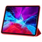 For iPad Pro 12.9 inch (2020/2021) 3-fold Horizontal Flip Smart Leather Tablet Case with Sleep / Wake-up Function & Holder(Red) - 6