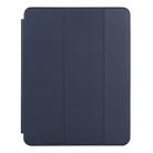 For iPad Pro 12.9 inch (2020/2021) 3-fold Horizontal Flip Smart Leather Tablet Case with Sleep / Wake-up Function & Holder(Dark Blue) - 2