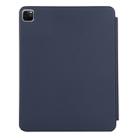 For iPad Pro 12.9 inch (2020/2021) 3-fold Horizontal Flip Smart Leather Tablet Case with Sleep / Wake-up Function & Holder(Dark Blue) - 3
