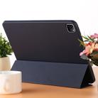 For iPad Pro 12.9 inch (2020/2021) 3-fold Horizontal Flip Smart Leather Tablet Case with Sleep / Wake-up Function & Holder(Dark Blue) - 7