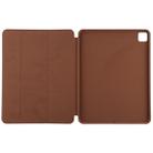 For iPad Pro 12.9 inch (2020/2021) 3-fold Horizontal Flip Smart Leather Tablet Case with Sleep / Wake-up Function & Holder(Brown) - 4