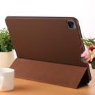 For iPad Pro 12.9 inch (2020/2021) 3-fold Horizontal Flip Smart Leather Tablet Case with Sleep / Wake-up Function & Holder(Brown) - 7