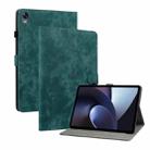 For OPPO Pad 11 Tiger Pattern PU Tablet Case(Dark Green) - 1