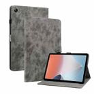 For OPPO Pad Air Tiger Pattern PU Tablet Case(Grey) - 1