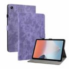 For OPPO Pad Air Tiger Pattern PU Tablet Case(Purple) - 1