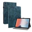 For OPPO Pad Air Tiger Pattern PU Tablet Case(Dark Blue) - 1