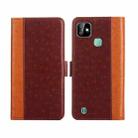 For Infinix Smart HD 2021 Ostrich Texture Flip Leather Phone Case(Brown) - 1