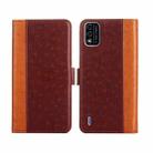 For Itel A48 Ostrich Texture Flip Leather Phone Case(Brown) - 1