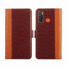 For Tecno Camon 15 / Camon 15 Air / Spark 5 / Spark 5 Pro Ostrich Texture Flip Leather Phone Case(Brown) - 1