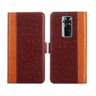 For Tecno Phantom X Ostrich Texture Flip Leather Phone Case(Brown) - 1