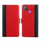 For Tecno Pop 4 Ostrich Texture Flip Leather Phone Case(Red) - 1