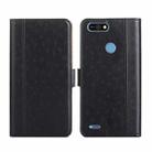 For Tecno Pop 2 / Pop 2 F / Pop 2 Pro / Pop 2 Power / Itel P13 Ostrich Texture Flip Leather Phone Case(Black) - 1