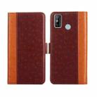 For Tecno Spark 6 Go Ostrich Texture Flip Leather Phone Case(Brown) - 1